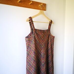 Multicolour Vintage Wool Pinafore